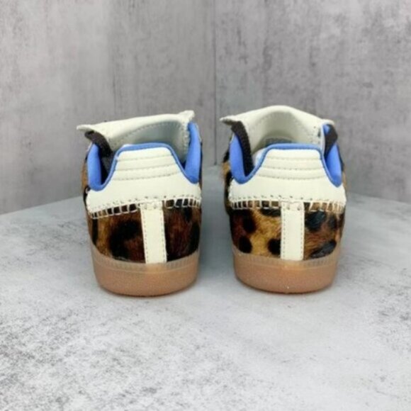 New Adidas x Wales Bonner Samba Pony Leopard Print Women's Sneaker - Picture 9 of 10